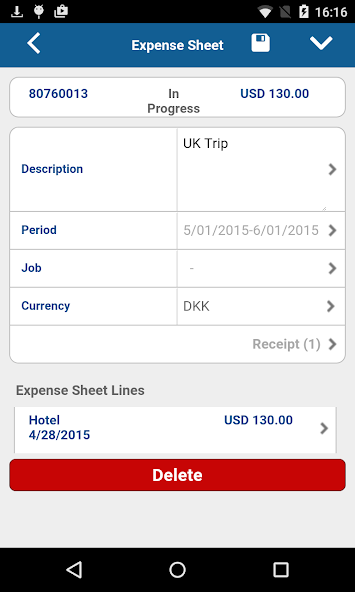 Deltek Touch for Maconomy