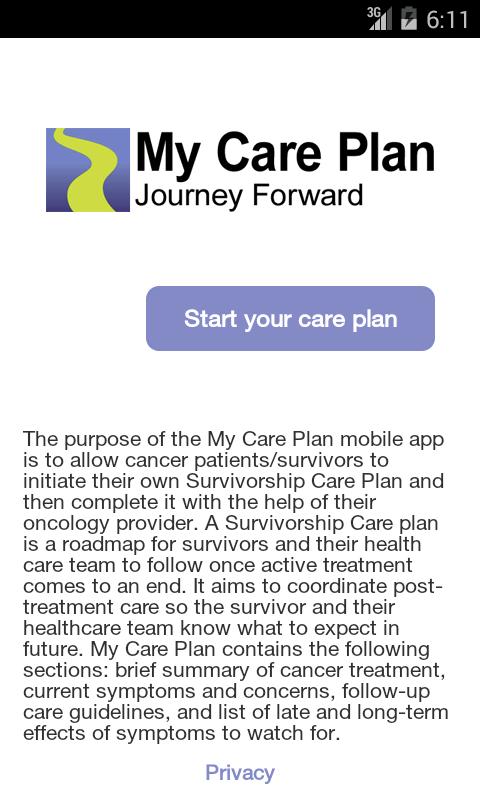My Care Plan (cancer survivor)