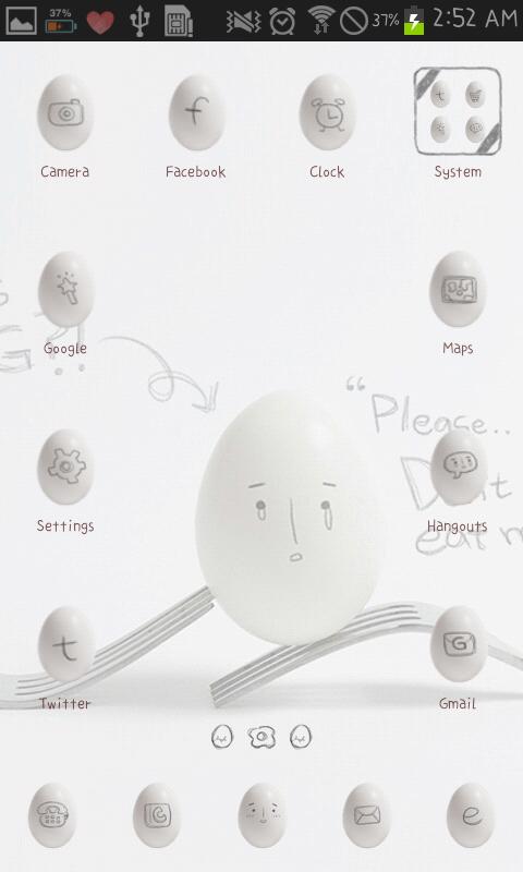 is this egg go launcher theme