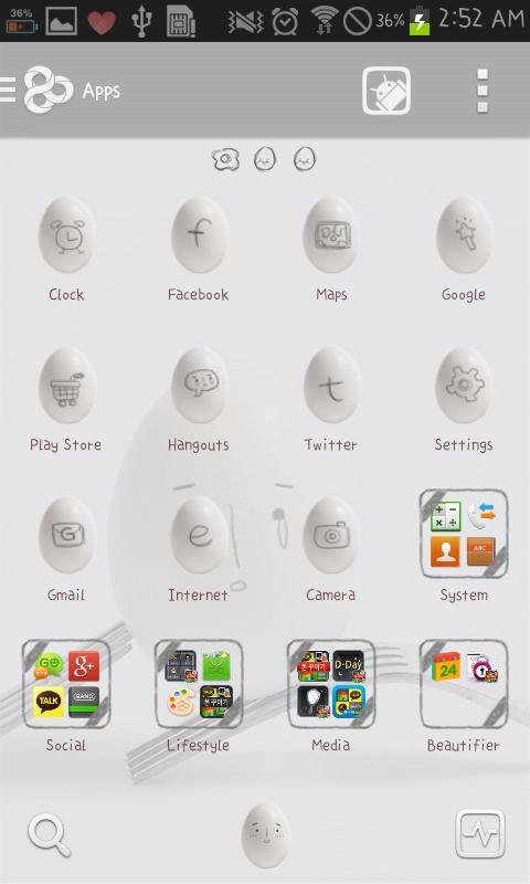 is this egg go launcher theme