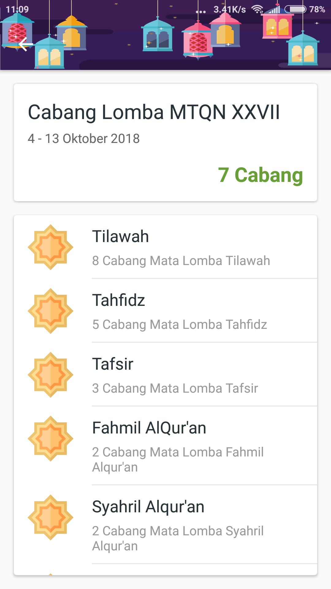 27th MTQ Nasional 2018 Official App
