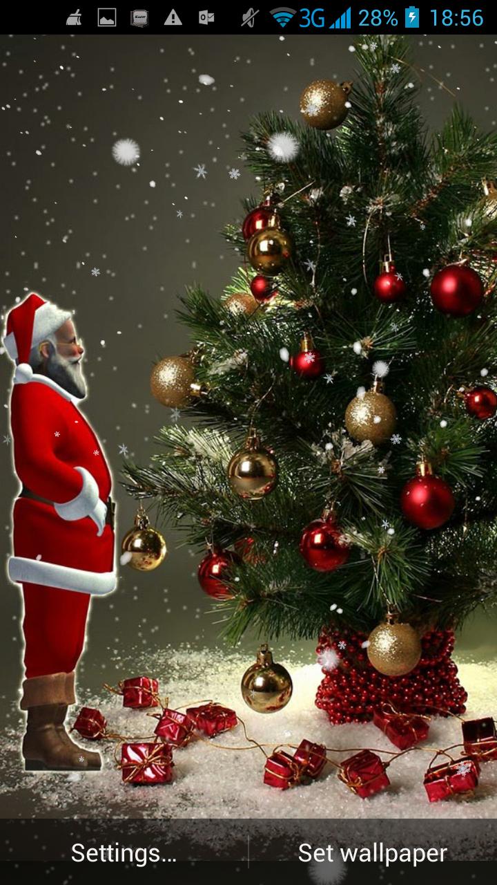 3D Santa Live Wallpaper