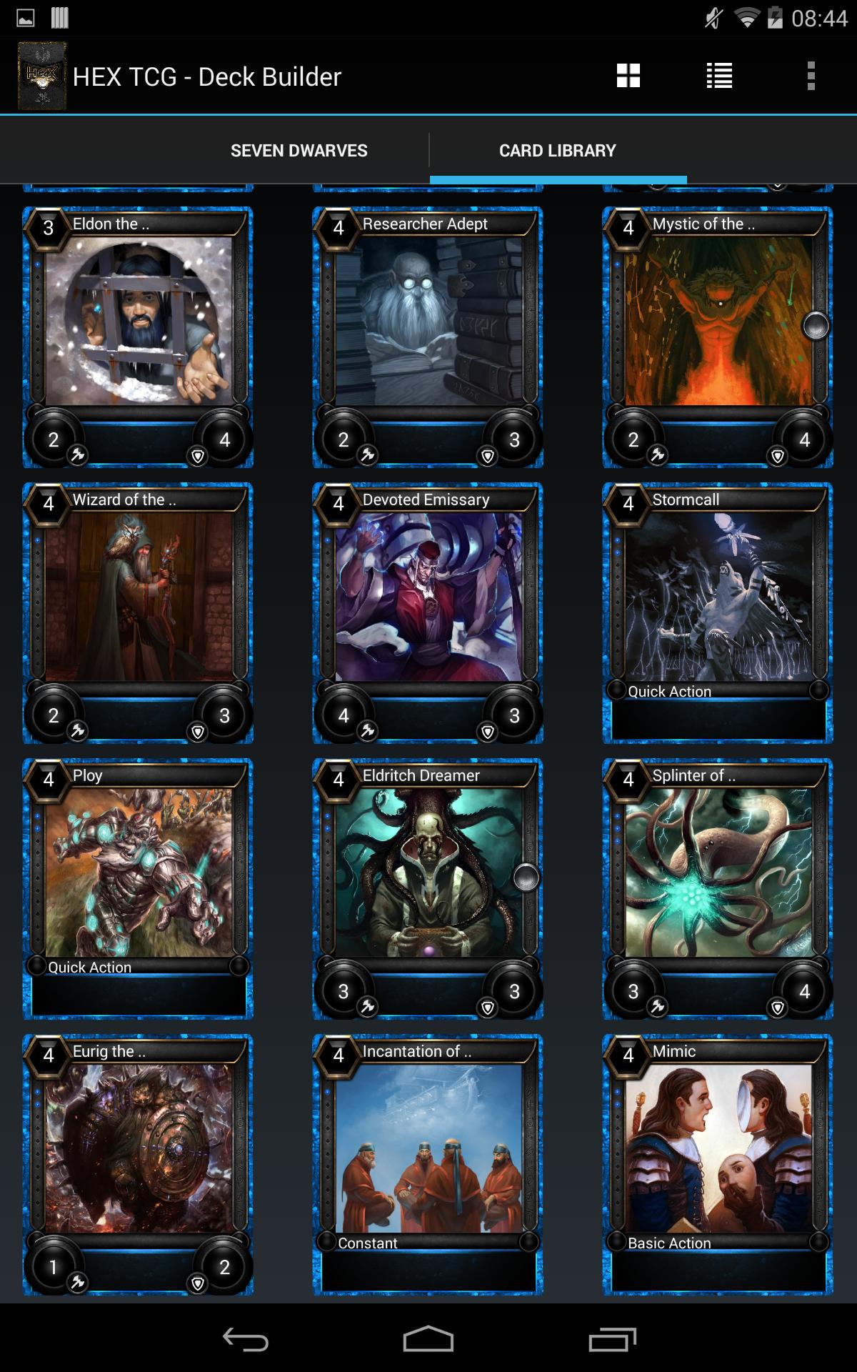 Hex TCG - Deck Builder