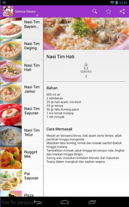 Resep Masakan Bayi Dan Balita