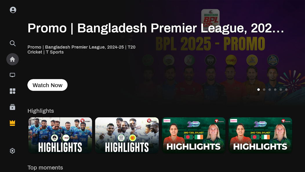 T Sports for Android TV