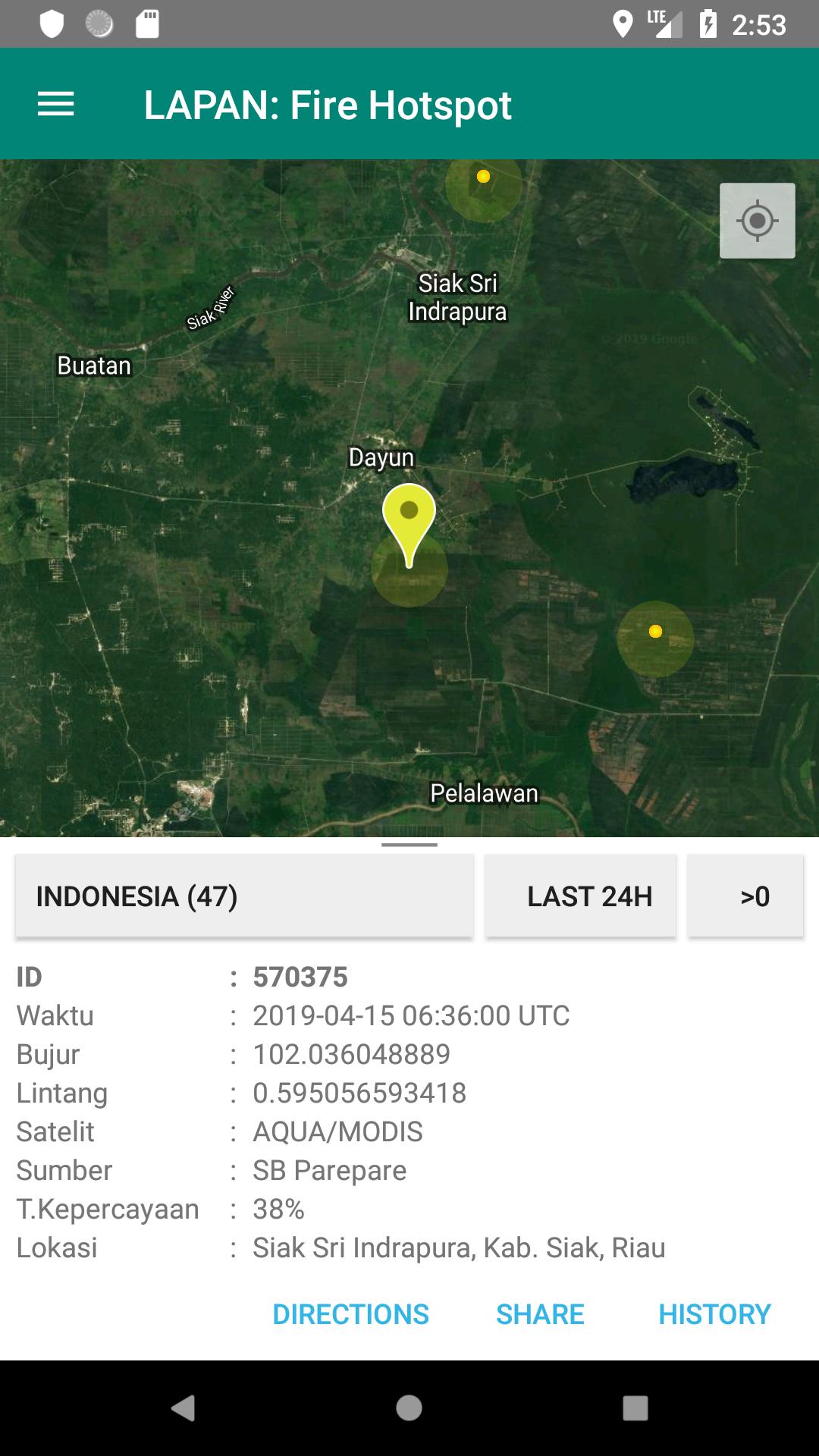 LAPAN: Fire Hotspot