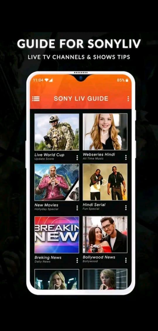 Guide for SonnyLiv- live TV and movies