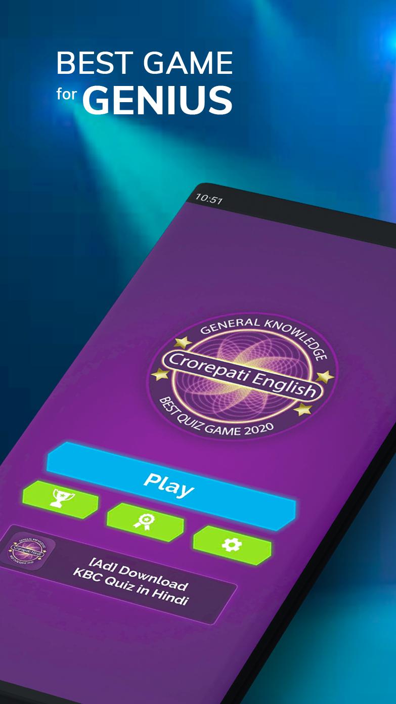 Ultimate KBC 2020 - Crorepati Quiz Hindi & English