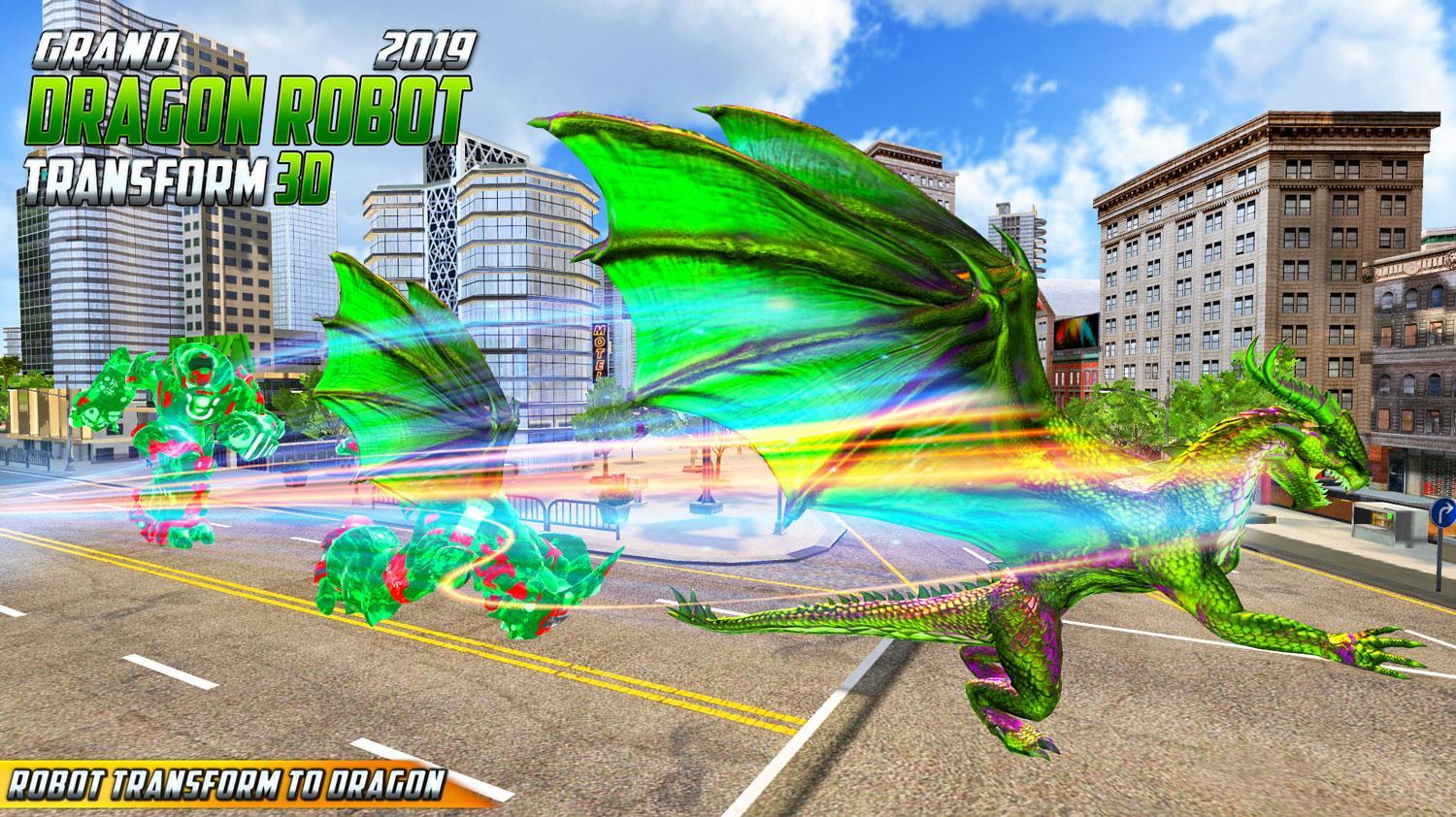 Grand US Dragon Robot Battle 3D