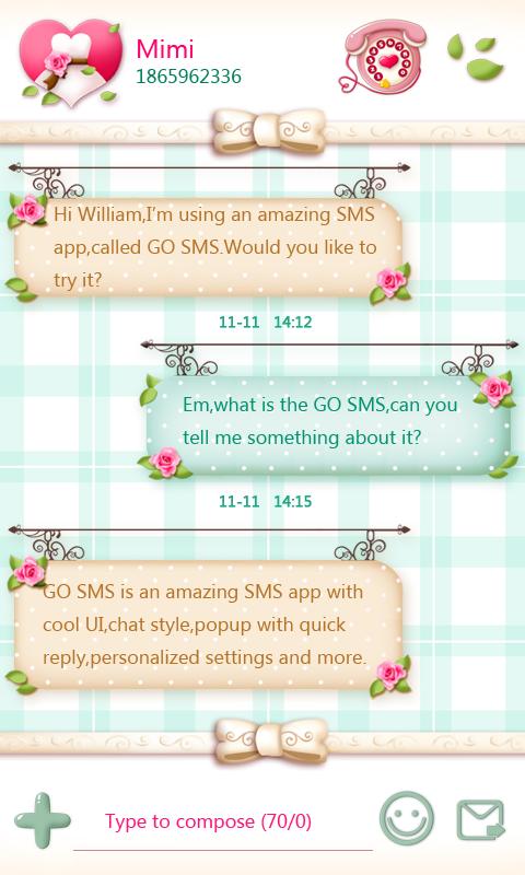 GO SMS PRO MARRY ME THEME