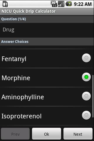 NICU Quick Drip Calculator