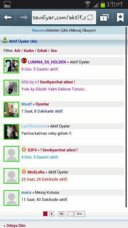Sevdiyar.Com Mobil Sohbet Chat