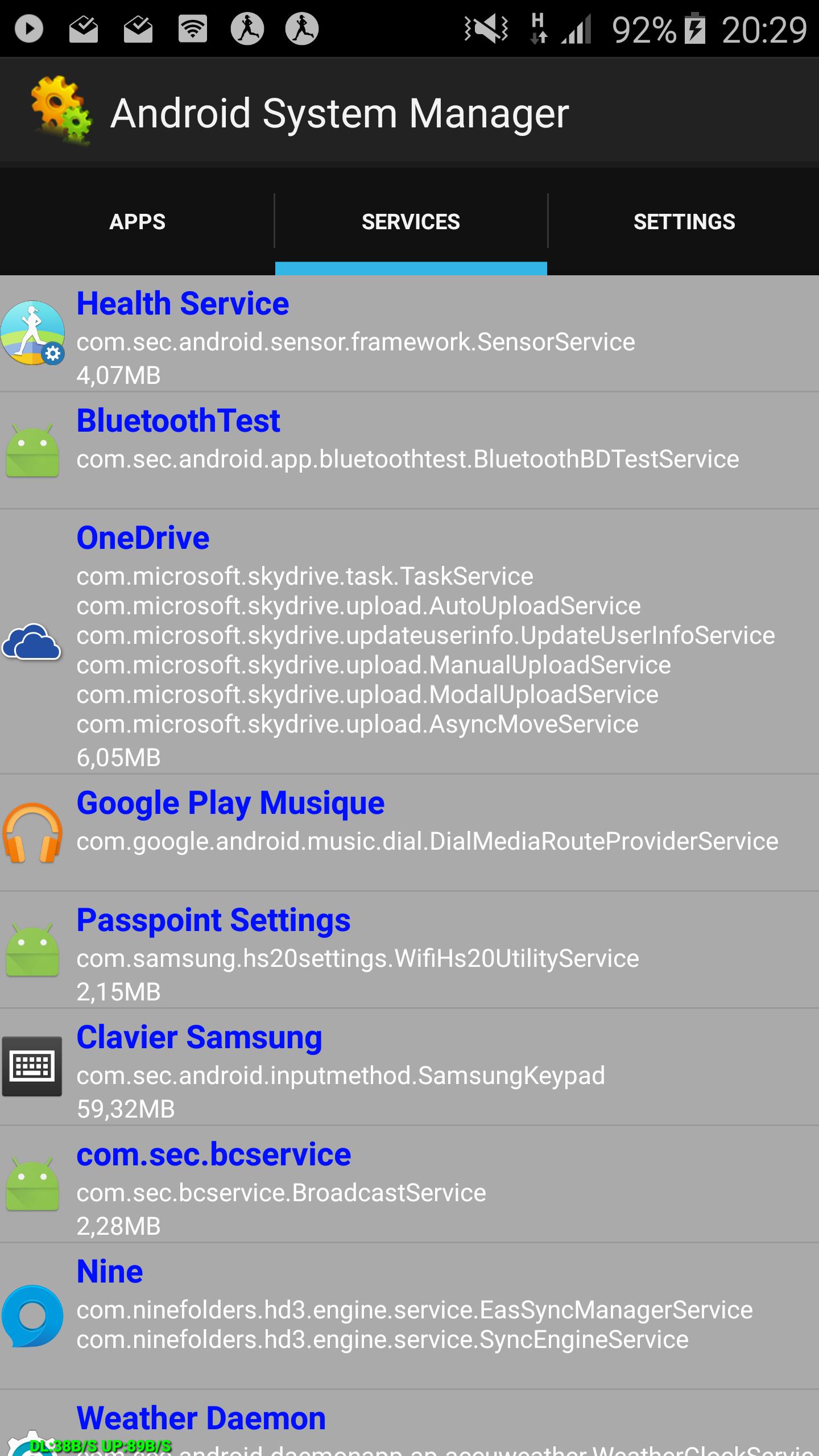 Process and Service Manager