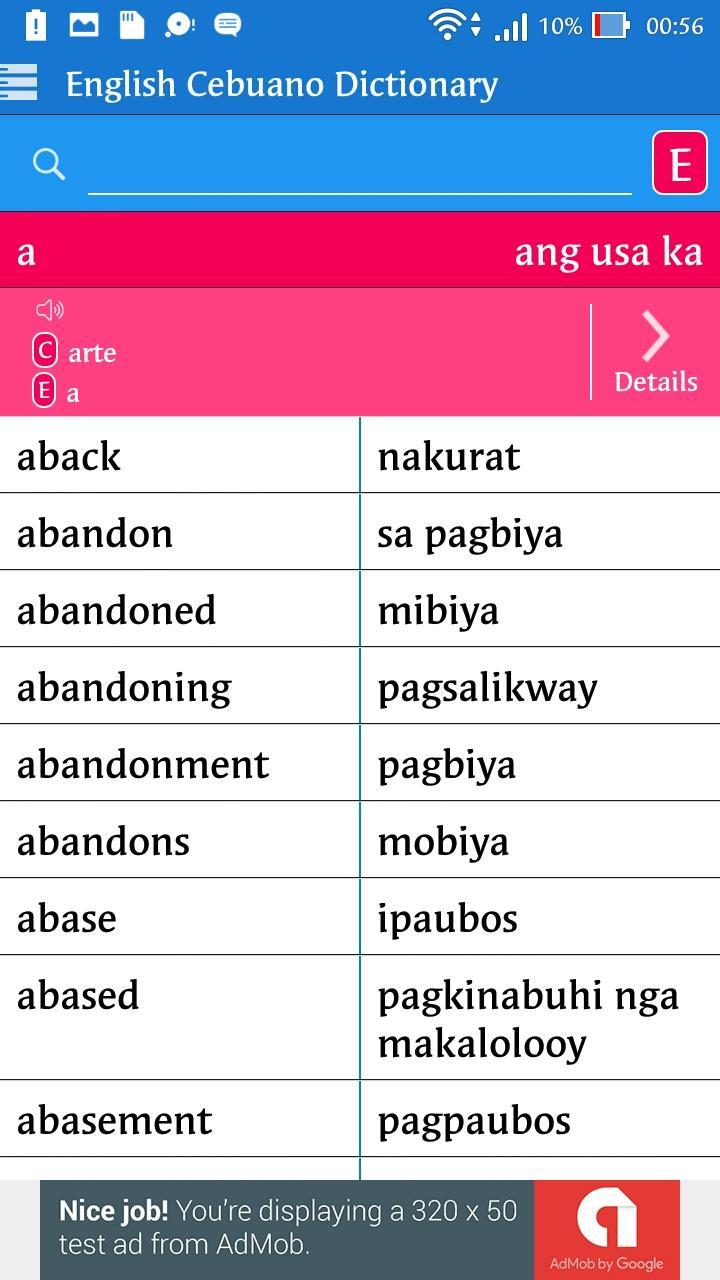 English Cebuano Dictionary