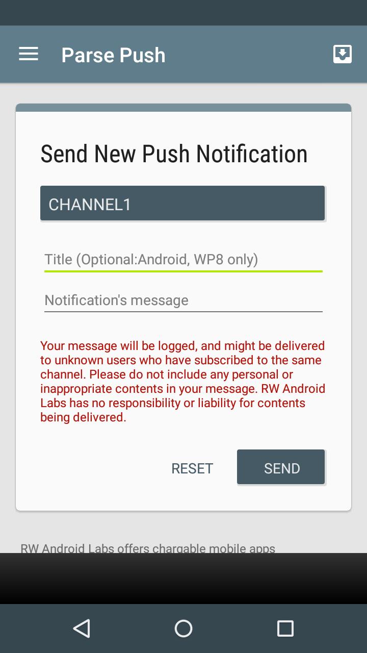 Parse Push